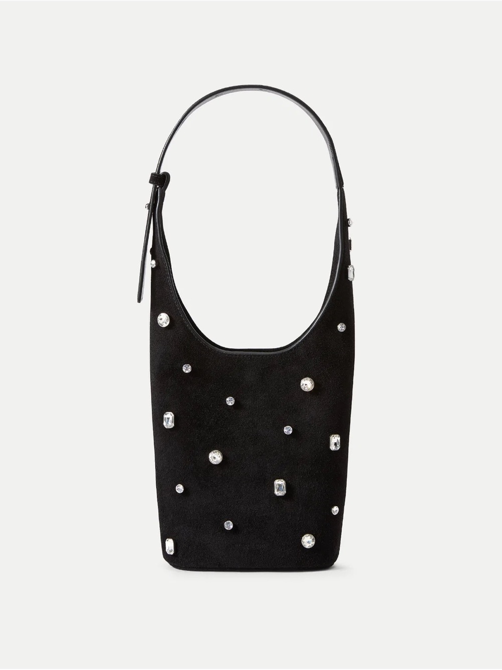 Veronica Beard Black Embellished Loop Bag